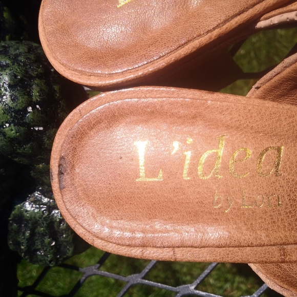 Vero Cuoio L'idea Laser cut Tan Mules - Picture 13 of 16